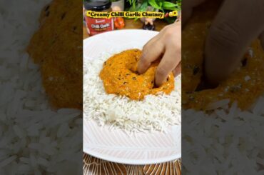 "Viral CHILLI GARLIC Dahi Chutney for Rice! 🌶️🍚 #shorts
