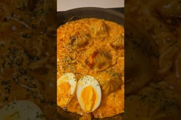 creamy chilli soup dumpling ramen 🍜 #food #blowup #cooking #ramen  #dumplings