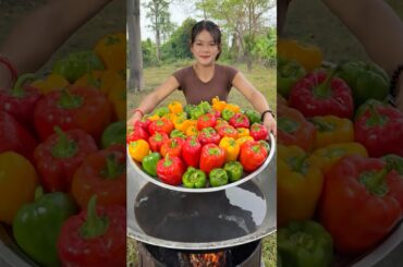 Cooking yummy deep fried bell pepper recipe