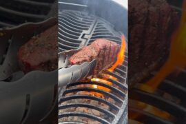Salt and Pepper Grilled Steak #food #cooking #bbqrecipes #recipes #bbq #grilledsteak #flamegrilled