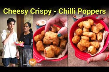 Cheesy Chilli Poppers Recipe | Jalapeño Popper Style Chilli Snack | Easy Cheesy Party Snack Recipe