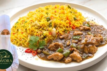 Homemade Chicken Black Pepper Fried Rice | Street Style Recipe