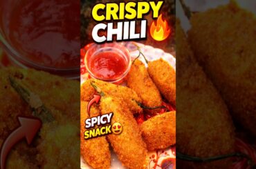 Spicy Chili Fritters 🌶️🔥 | Super Crunchy Evening Snack 😍 | Easy Recipe