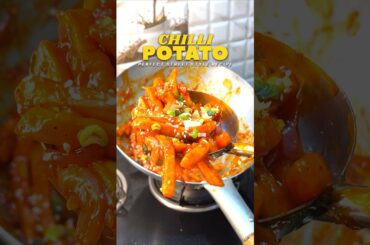 🌶️😍Street style honey chilli potato recipe😍#chillipotato #chinese #streetfood #homemade #ytshorts