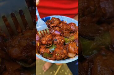 Cabbage Manchurian 😋 #shorts #youtubeshorts #viralshorts #cabbage #chilli #trending #viral #eating