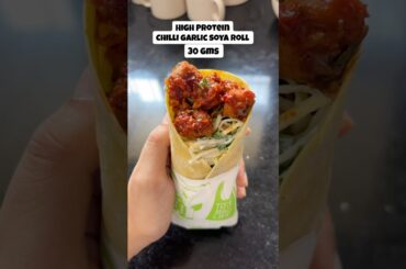10 Min Chilli Garlic soya Wrap (30g Protein!) 🌯🔥     #shorts #shortvideo