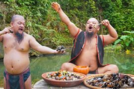 Grilled Golden Apple Snails & Salt and Pepper Crab - Amazing Recipes - Dwarf Food