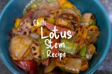 Chilli Lotus Stem (Kamal Kakdi) Recipe 🌶️ | Indo-Chinese Style | Easy 3-Min Recipe