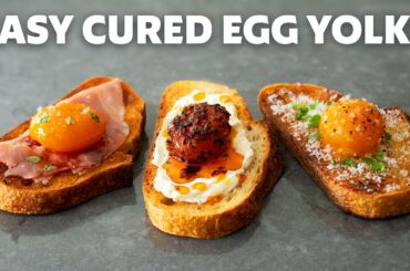 Easy Cured Egg Yolks 3 Ways | Hot Honey | Chili Crisp | Garlic Butter | Food Wishes
