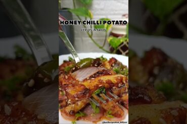 Restaurant Style Honey Chilli Potato Recipe | Super Crispy Potato Snacks #shorts #viral #trending
