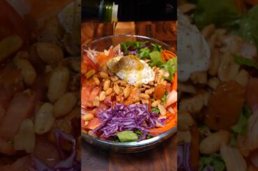 🥗 Creamy Longevity Salad: The Ultimate Waist Shrinker! (High-Protein ASMR)#shorts