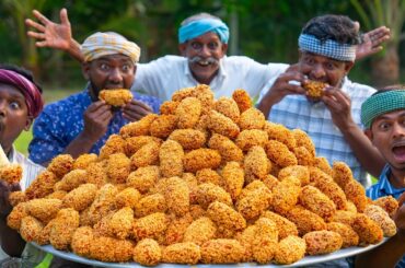 FRIED CHICKEN | CHEESE NOODLES CHICKEN | Cooking & Eating in Village | Potato Cheese Chicken Recipe