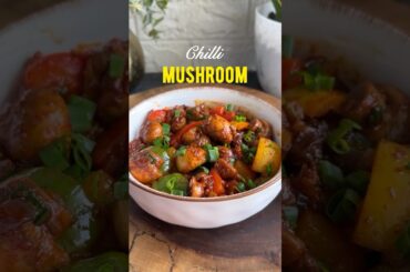 Street Style Chilli Mushroom at Home 🏠#shorts #recipe #food #mushroom #easyrecipe #trending #viral