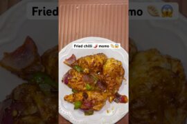 Fried chilli 🌶️ momo 🥟😱#shorts #food #recipe #cooking #viral