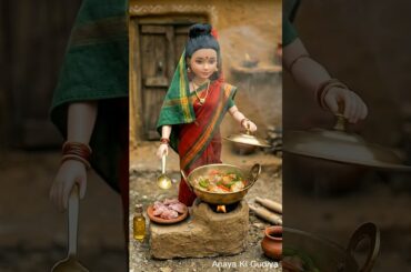 Miniature Doll Chicken Bell Pepper Feta Pasta Cooking | Village Tiny Kitchen Story #miniaturecooking