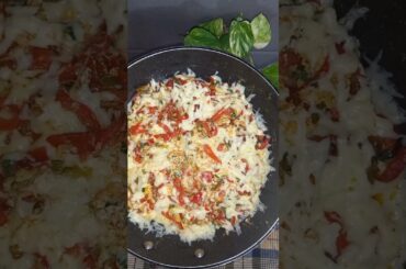 Cheesy Turkish Menemen Recipe 🇹🇷🍳 #shorts #cookingshorts  #asmrcooking #menemen #breakfastrecipe