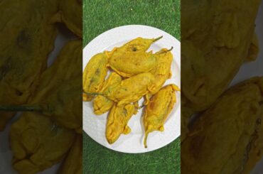 Mirchi Besan Bhajiya || Crispy Mirchi Pakoda Recipe #pakoda #bhajiya #cooking