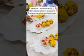 Sweet corn ,lemon ,coarse pepper and parsley recipe with ice cream ?