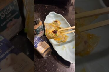 Protein & Chatpatta Combo! 😋 Viral Rice Paper Blanket Dumplings 🥟 #recipe #ricepaperdumplings