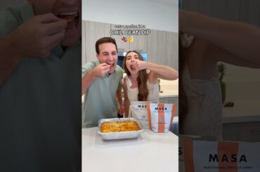 An easy appetizer idea for hosting!! CHILI BEAN DIP🫘🧀 #recipe #chili #shorts