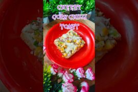 Cheesy Corn Chilli Toast#short #viral #food #recipe #ytshorts #trending