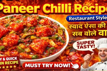 🔥 Street Style Paneer Chilli Recipe | Restaurant Jaisa Taste Ghar Par! Full Detail Step by Step