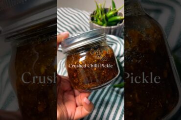 Crushed Chilli Pickle Recipe | Durban Style Green Chilli Pickle with Pickle Masala 🌶️ #food