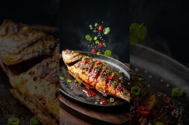 "Crispy" Grilled Fish with Spicy Chili Glaze  Aroma | Food Shorts