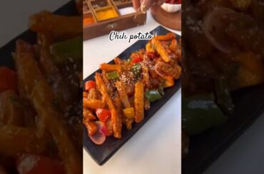Chili potato recipe ❤️ || #shortcontent #diliciousfood #chili #potatosnacks #food