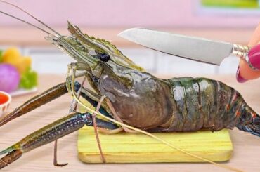 Seafood Cooking Recipe 🦐 How To Make Miniature Mexican Style Pepper Shrimp Tacos in Tiny Kitchen