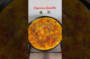 Bell pepper Omelette | Capsicum recipe #shorts #food #omelette