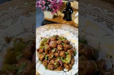 street style soya chili recipe 😋 #shortsfeed#youtubeshorts #soyachilli #streetfood #foodie