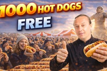 I Fed an Entire City! 1000 Hot Dogs & 1000 Chili for FREE 🔥