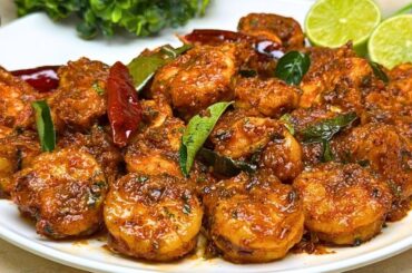 Prawns Pepper Fry Recipe | How to make Black Pepper Shrimp | Spicy Prawn Fry Recipe