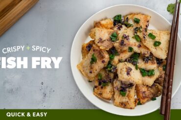 Spicy Fish Fry | Fried Fish Tossed w/ Garlic, Jalapeño & Pepper Seasoning | Easy Indian Fish Recipe