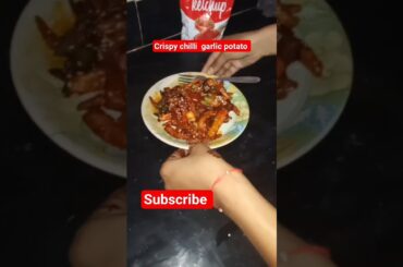 crispy chilli garlic potato #recipe #shorts #youtubeshorts #trending #viral