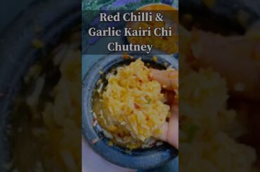Garlic Red Chilli Kairi Chutney | Raw Mango Chutney Recipe | Spicy & Tangy Chutney #chutney #recipe
