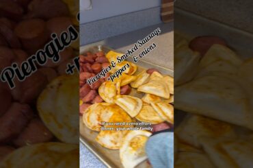 Easy Sheet Pan Pierogies & Sausage recipe in description #easyrecipes #recipe
