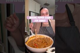 Haven’t had pepper steak for dinner  in a while so let’s make some  #dinner #cookwithme #easymeals