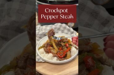 🫑Pepper Steak with Onions! Easy to make crockpot!🧅