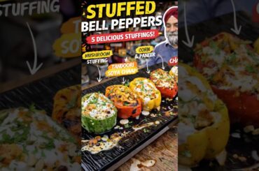 5 Stuffed Bell Peppers 😳🔥 Which One Would You Try? #spottedonshorts #streetfood #ytshorts