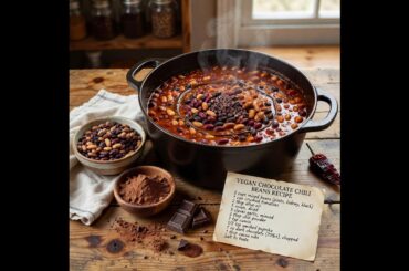 Vegan Chocolate Chili 🌱🍫 | Rich, Spicy & Easy Plant-Based Recipe! #VeganRecipes #ChocolateChili