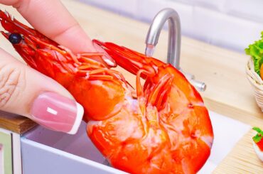 Extremely Tasty Recipes 😍 Spicy Sweet Chili Shrimp Stir-fry 🦐 ASMR Cooking Mini Food