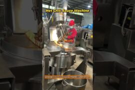 Uniform Heating Hot Chili Sauce Automatic Cooking Kettle with Mixer Machine#cookingmixer  #chili