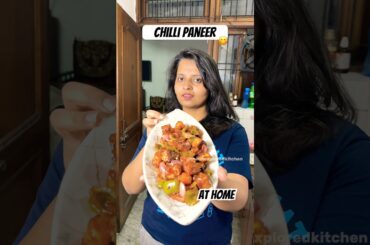 Street Style Chilli Paneer Recipe 😍😋 #shorts