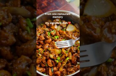 Mushroom cashew chilli| chilli recipe #chillirecipe #starters #mushroom #cooking #shortvideo