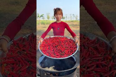 Cooking yummy deep fried chili recipe