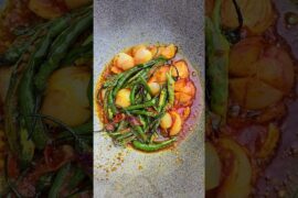 Spicy Stuffed Onions & Green Chilies 🌶️🧅 | Easy Indian Recipe #shorts