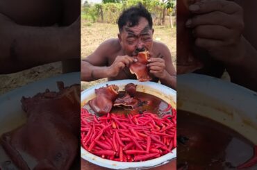 Yummy pork ears braised with chili recipe #foodtiktok #yummy #pork