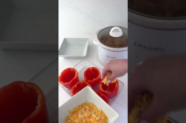 🫑 Meal prepping stuffed peppers for the week 🫑 #mealprep